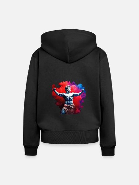 GRIECHISCHE GOTTHEIT - Frauen Premium Bio Zip Hoodie - Schwarz