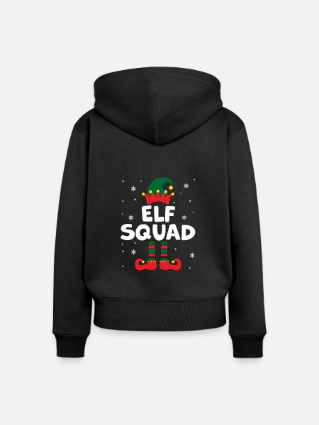 elf squad Zeichenfläche 1 - Frauen Premium Bio Zip Hoodie - Schwarz