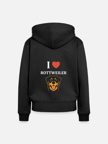 Rottweiler - Frauen Premium Bio Zip Hoodie - Schwarz