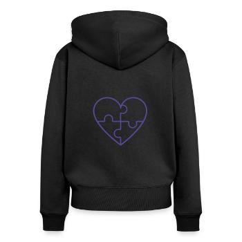 Ergotherapeutin Ergo Ergotherapeut Therapeut - Frauen Premium Bio Zip Hoodie - Schwarz - Hinten - Julia (174cm)