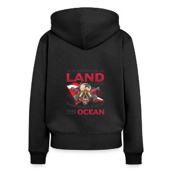 Throw Bach Into The Ocean Scuba Diving Taucher - Frauen Premium Bio Zip Hoodie - Schwarz - Hinten - Julia (174cm)