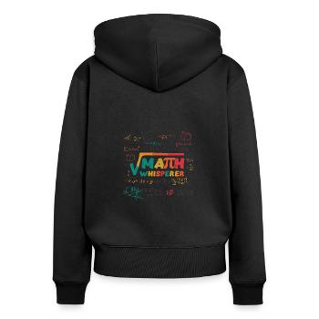 Apprenant de mathématiques, drôle de professeur de mathématiques - Sweat à capuche zippé Premium bio Femme - noir - Dos - Julia (174cm)