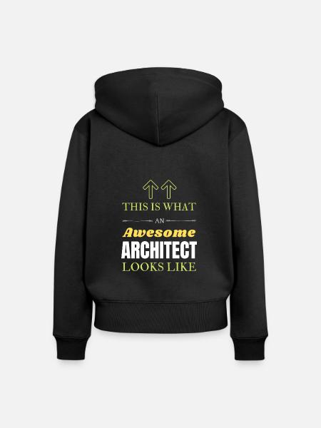 Architekt - Frauen Premium Bio Zip Hoodie - Schwarz