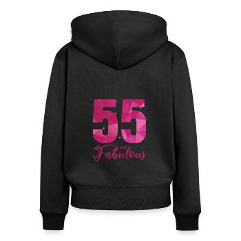 18 et fabuleux 18e anniversaire B Day - Sweat à capuche zippé Premium bio Femme - noir - Dos - Julia (174cm)