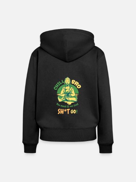 Meditation - Frauen Premium Bio Zip Hoodie - Schwarz