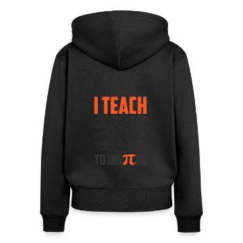 Mathématicien Professeur de mathématiques Pi-Tag - Sweat à capuche zippé Premium bio Femme - noir - Dos - Julia (174cm)