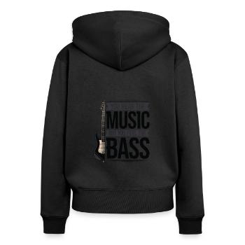 Bassiste Musique Bass Guitar Musiciens - Sweat à capuche zippé Premium bio Femme - noir - Dos - Julia (174cm)