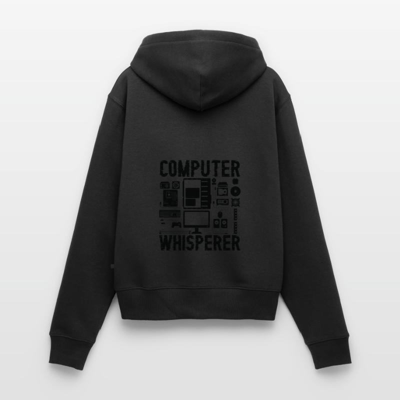 Computer Whisperer IT Support Programmierer Frauen Premium Bio Zip Hoodie