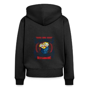 Postal Worker Mail Postal Delivery Man - Women's Premium Organic Zip Hoodie - black - Back - Julia (174cm)