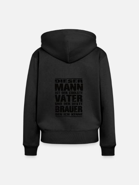 Brauer - Frauen Premium Bio Zip Hoodie - Schwarz