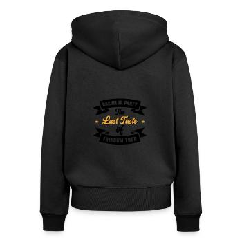 Bachelor Liquor Freedom Tour Bachelor Party - Frauen Premium Bio Zip Hoodie - Schwarz - Hinten - Julia (174cm)