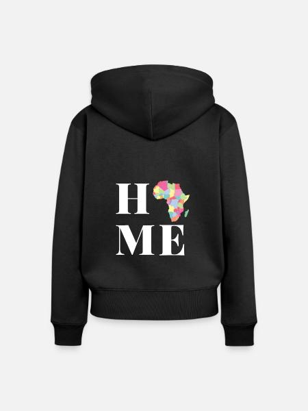 Afrika - Frauen Premium Bio Zip Hoodie - Schwarz