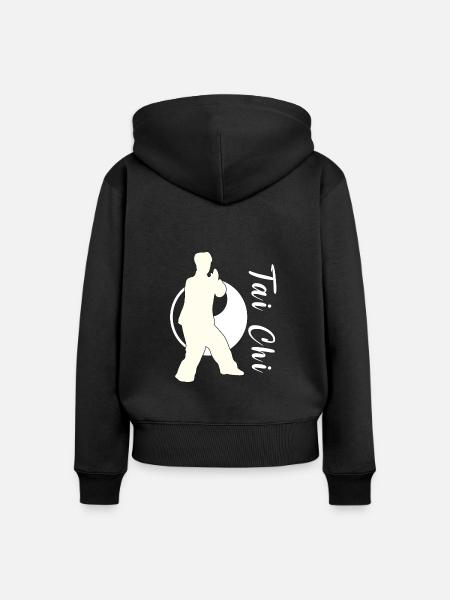 Taichi - Frauen Premium Bio Zip Hoodie - Schwarz