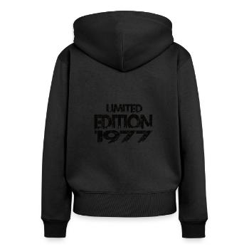Limited Edition 1977 - Women's Premium Organic Zip Hoodie - black - Back - Julia (174cm)