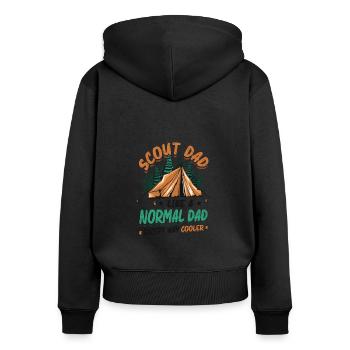 Scout Dad like a normal dad, only much cooler - Women's Premium Organic Zip Hoodie - black - Back - Julia (174cm)