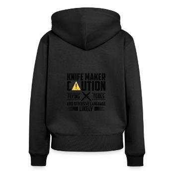 Knifemaking Knife Making Bladesmith Smithing Knife - Women's Premium Organic Zip Hoodie - black - Back - Julia (174cm)