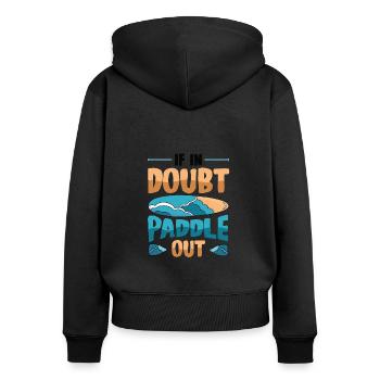 En cas de doute Paddle Out Standup Paddle Board - Sweat à capuche zippé Premium bio Femme - noir - Dos - Julia (174cm)