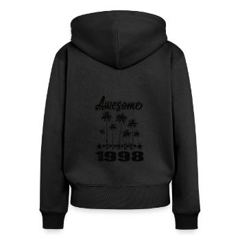 Awesome Since 1998 - Women's Premium Organic Zip Hoodie - black - Back - Julia (174cm)