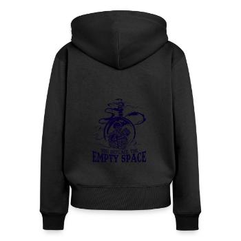 Romantic Gothic Bones Skeleton Roses Death Grave - Women's Premium Organic Zip Hoodie - black - Back - Julia (174cm)