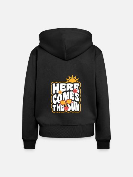 Sommer - Frauen Premium Bio Zip Hoodie - Schwarz