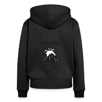 Volcano How To Geology Geologist Mineralogy - Frauen Premium Bio Zip Hoodie - Schwarz - Hinten - Julia (174cm)