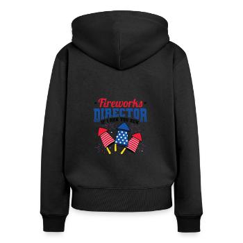 Fireworks Director Si je vous exécute - Sweat à capuche zippé Premium bio Femme - noir - Dos - Julia (174cm)