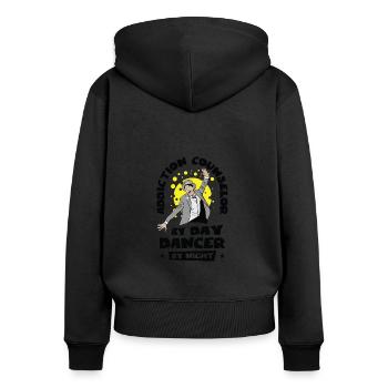Addiction Counselor Dancing Addiction Counsel - Women's Premium Organic Zip Hoodie - black - Back - Julia (174cm)