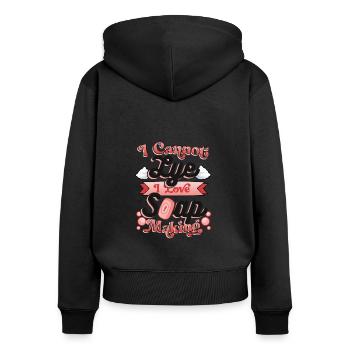 I Cannot Lye I Love soap making. - Women's Premium Organic Zip Hoodie - black - Back - Julia (174cm)