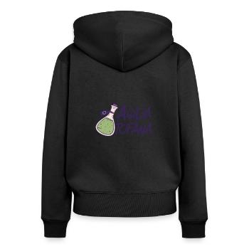 Aqua Tofana Conspiracy Crime Fan Vintage - Sweat à capuche zippé Premium bio Femme - noir - Dos - Julia (174cm)