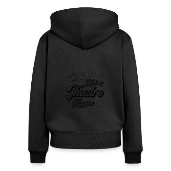 Theater Acting Drama Tech Crew Musical Director - Women's Premium Organic Zip Hoodie - black - Back - Julia (174cm)