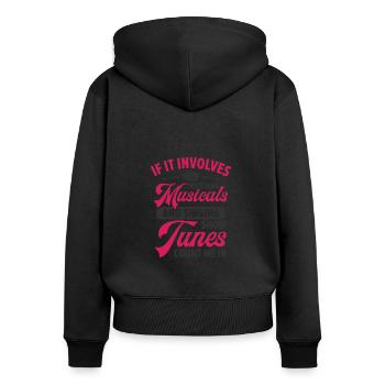 Musical Singen Musikliebhaber Beobachten Broadway - Frauen Premium Bio Zip Hoodie - Schwarz - Hinten - Julia (174cm)