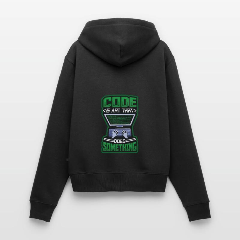 Code is an art that does something programming Women's Premium Organic Zip Hoodie
