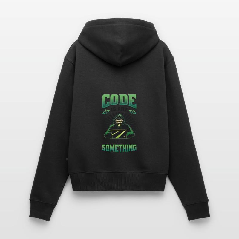 Code is an art that does something programming Women's Premium Organic Zip Hoodie
