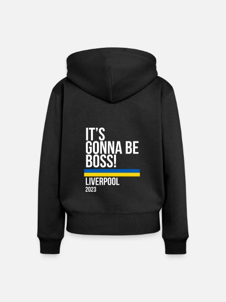 Liverpool - Frauen Premium Bio Zip Hoodie - Schwarz
