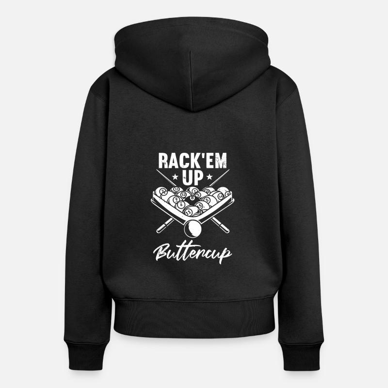 Billard billard billard - Sweat à capuche zippé Premium bio Femme - noir