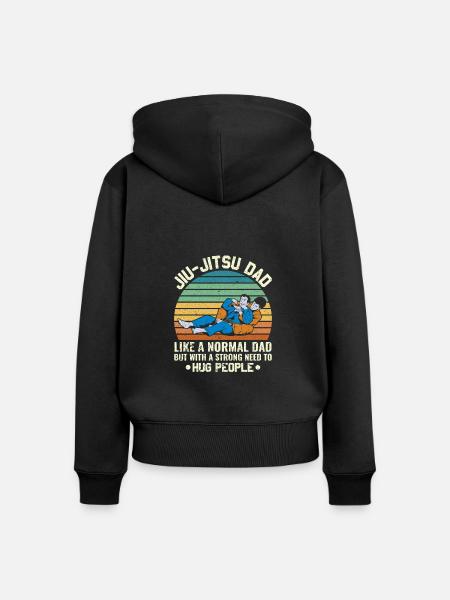 BJJ Brazilian Jiu-Jitsu - Frauen Premium Bio Zip Hoodie - Schwarz