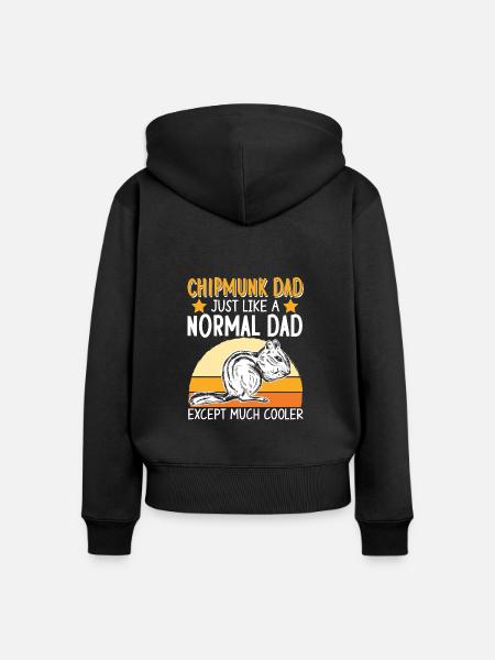 Streifenhörnchen Chipmunk Nagetier Geschenk - Frauen Premium Bio Zip Hoodie - Schwarz