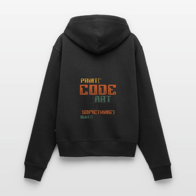 Code is an art that does something, programming Women's Premium Organic Zip Hoodie