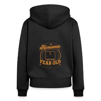 This is what a great 52-year-old looks like. - Women's Premium Organic Zip Hoodie - black - Back - Julia (174cm)