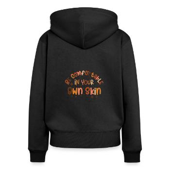 Encouraging Positivity Inspirational Motivator - Women's Premium Organic Zip Hoodie - black - Back - Julia (174cm)