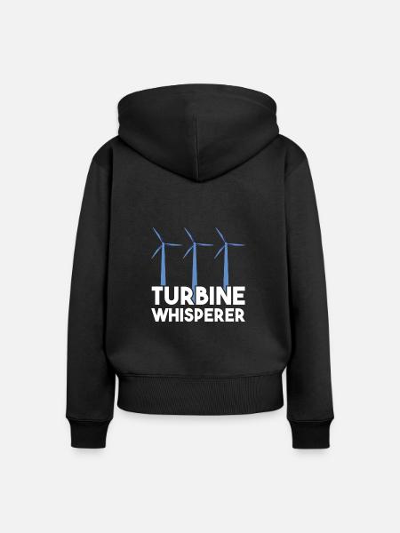 Windturbinentechniker Windpark Windkraft - Frauen Premium Bio Zip Hoodie - Schwarz