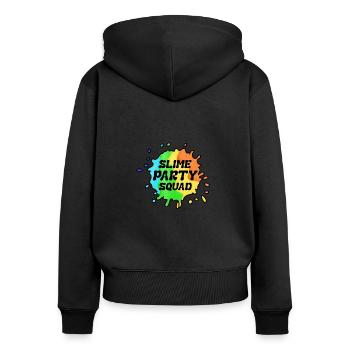 Slime Rainbow Magic Drop Splash - Sweat à capuche zippé Premium bio Femme - noir - Dos - Julia (174cm)