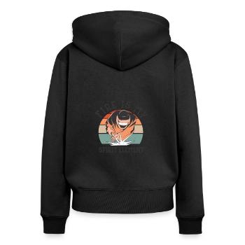 Welding Fire Spirit Element Metalworker Blacksmith - Women's Premium Organic Zip Hoodie - black - Back - Julia (174cm)