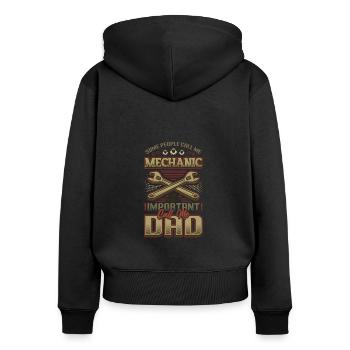 Mechaniker, Das Wichtigste Call Me Dad, Auto - Frauen Premium Bio Zip Hoodie - Schwarz - Hinten - Julia (174cm)