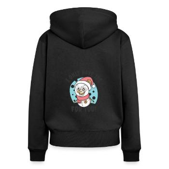 Halloween Scary Christmas Horror Fan Scary Snowman - Women's Premium Organic Zip Hoodie - black - Back - Julia (174cm)