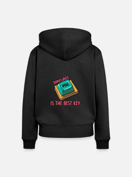 Software-Ingenieur Computer Schlüssel - Frauen Premium Bio Zip Hoodie - Schwarz