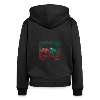 Dividends are my retirement plan - Women's Premium Organic Zip Hoodie - black - Back - Julia (174cm)