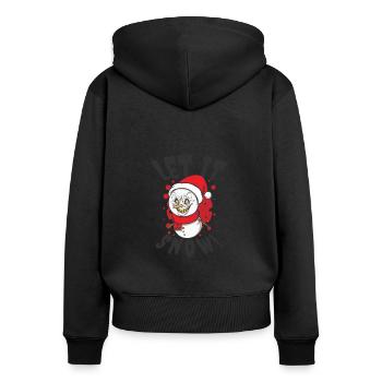 Halloween Scary Snowman Spooky Holiday Christmas - Women's Premium Organic Zip Hoodie - black - Back - Julia (174cm)