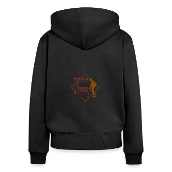 Sweep Beep Dig Répéter Chasse au trésor Metal - Sweat à capuche zippé Premium bio Femme - noir - Dos - Julia (174cm)