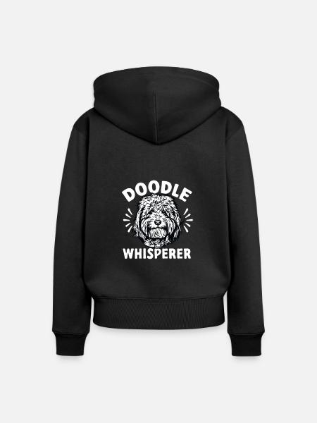 Goldendoodle Doodle Hund - Frauen Premium Bio Zip Hoodie - Schwarz